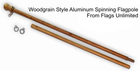 Tangle Free Spinning Pole -WOODGRAIN Finish