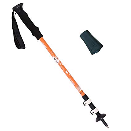 ESport Extendable Aluminum Anti Shock Hiking/Walking/Climbing/Trekking Poles, Ultralight & Telescoping Walking Stick with Quick Flip-Lock, Cork Grips & Tungsten Carbide Tips