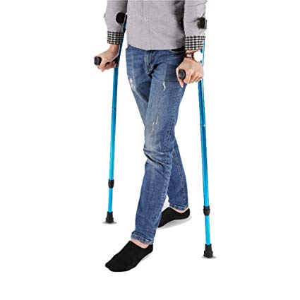 ROBAG Arm Portable Elbow Crutch, Aluminum Alloy Foldable Disabled Person Rehabilitation Walking Stick a Pair