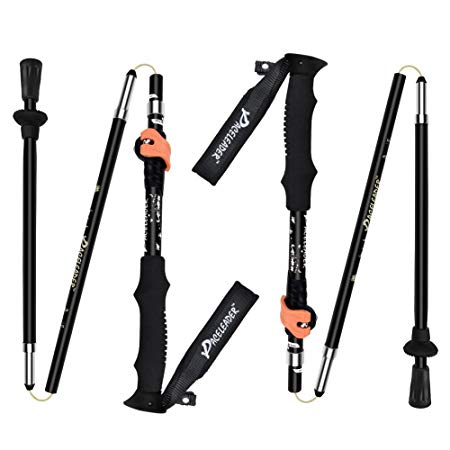 PACELEADER Floding Trekking Pole, Collapsible Alpenstocks-Adjustable Hiking Stick Ultralight for Hiking, Climbing, Mountaineering, 2-Picks, EVA Foam Handle