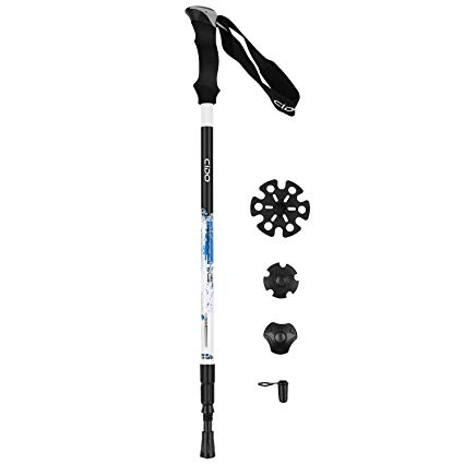 Cido Carbon Fiber Trekking Poles, Adjustable Hiking Walking Mountaineering Sticks, Lightweight Anti-Shock Alpenstocks