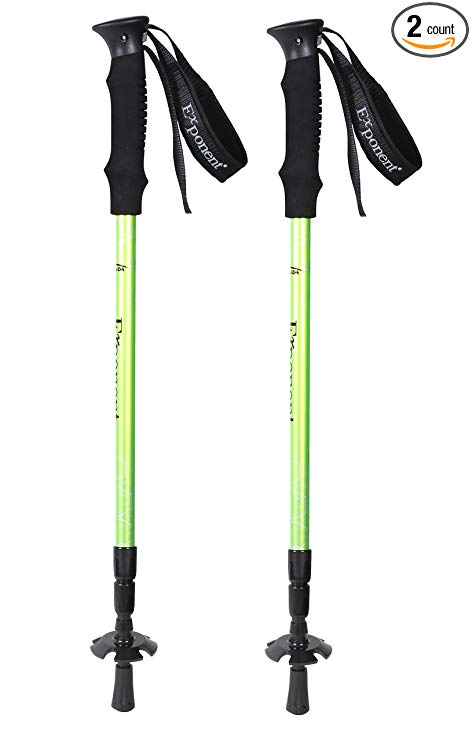 ALSTON Anti Shock Trekking poles Trail / Hiking / Walking poles Adjustable Height Aluminium Ultralight Durable, 2 pack