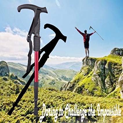 Trekking Pole,Sportsvoutdoors Telescopic Collapsible Anti-Shock Climbing Stick With EVA Foam Handle for Hiking/Walking/Trekking