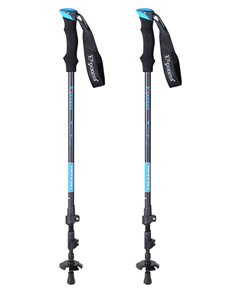 Alston Products - 2 Pack - Anti Shock Hiking / Walking / Trekking Trail Poles Quick Lock - 1 Pair