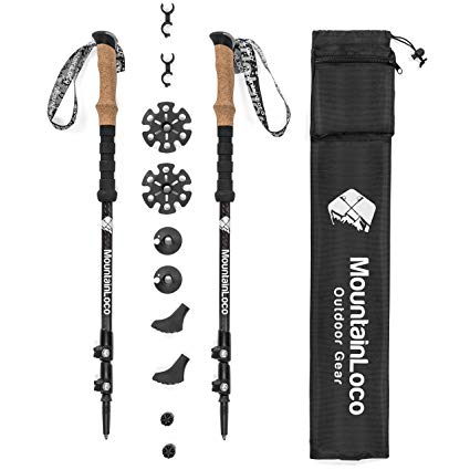 Trekking Poles for long distance trails - The Almost Indestructible Ultralight Fully Adjustable Hiking poles by MountainLoco - Perfect to match your love of adventure While Thru-Hiking