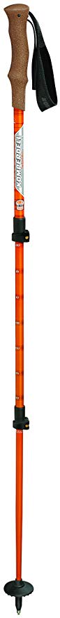 Komperdell Ridgehiker Cork Power Lock Compact Trekking Pole, Orange