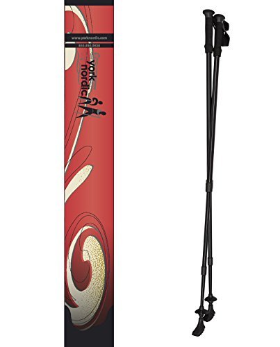 York Nordic 2 pack - Shock-Absorber Suspension Walking/Hiking/Trekking Poles - adjusts 45 to 61 inches