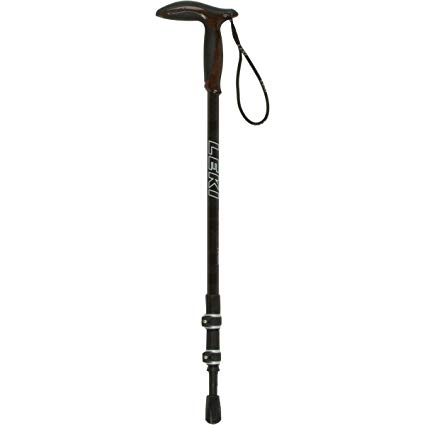 Leki Wanderfreund Black Carbon Trekking Staff - One Size - Black Senior